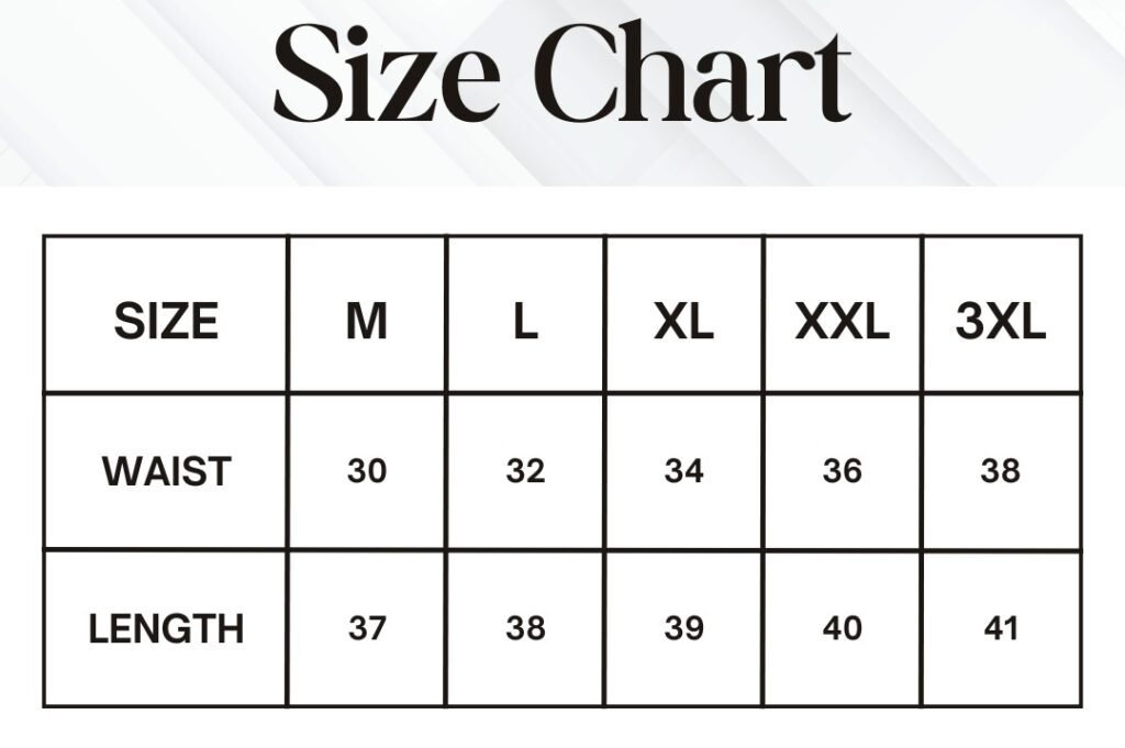 Remi Cotton Size Chart