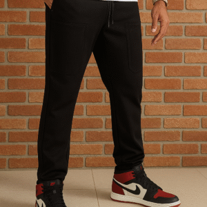 6 pocket trouser black