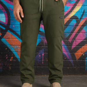 6 pocket trouser olive